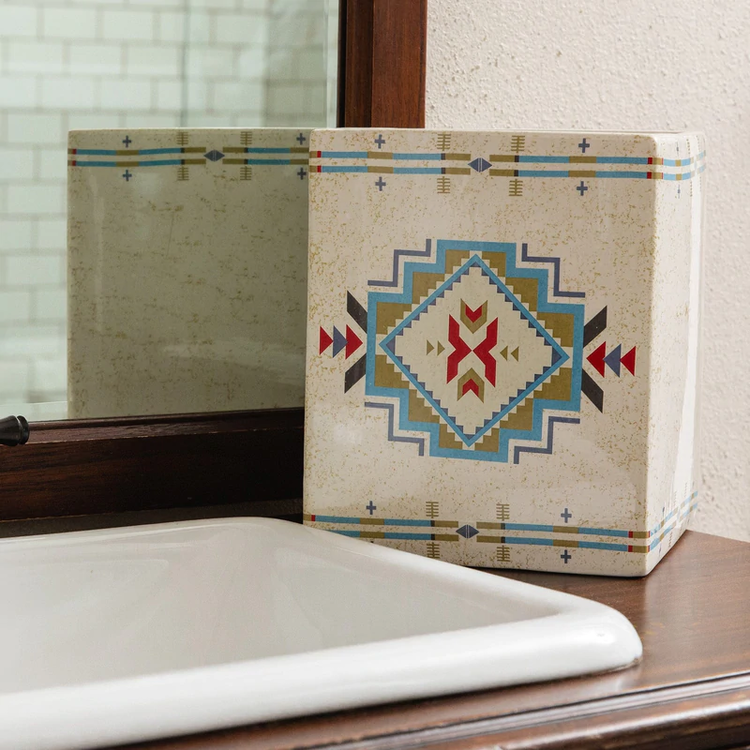 HiEnd Accents Spirit Valley Ceramic Wastebasket