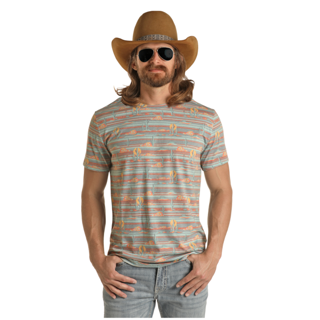 Dale Brisby Sunset Print Tee Multi