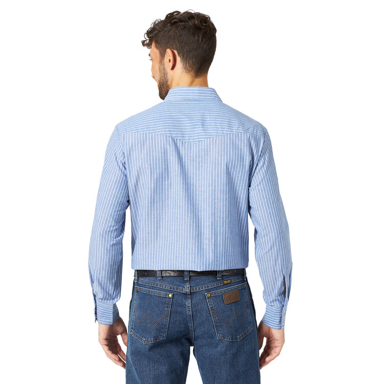 Wrangler Sport Western Snap Stripe Long Sleeve Shirt