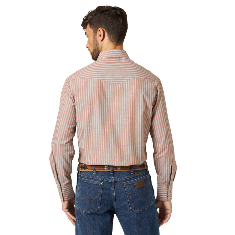 Wrangler Sport Western Snap Stripe Long Sleeve Shirt