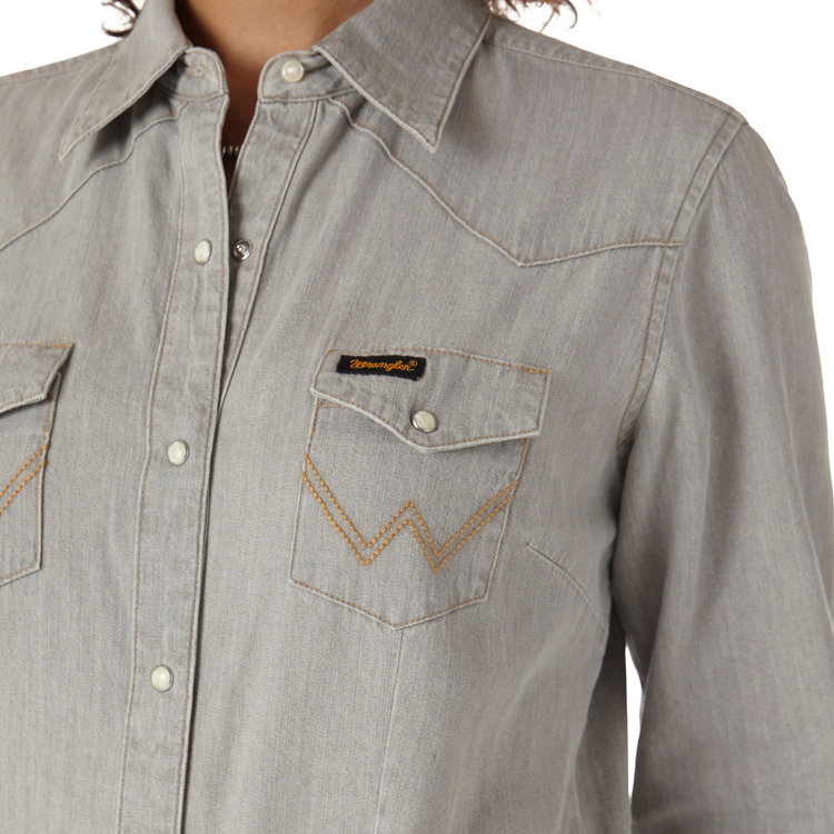 Wrangler Denim Shirt Grey