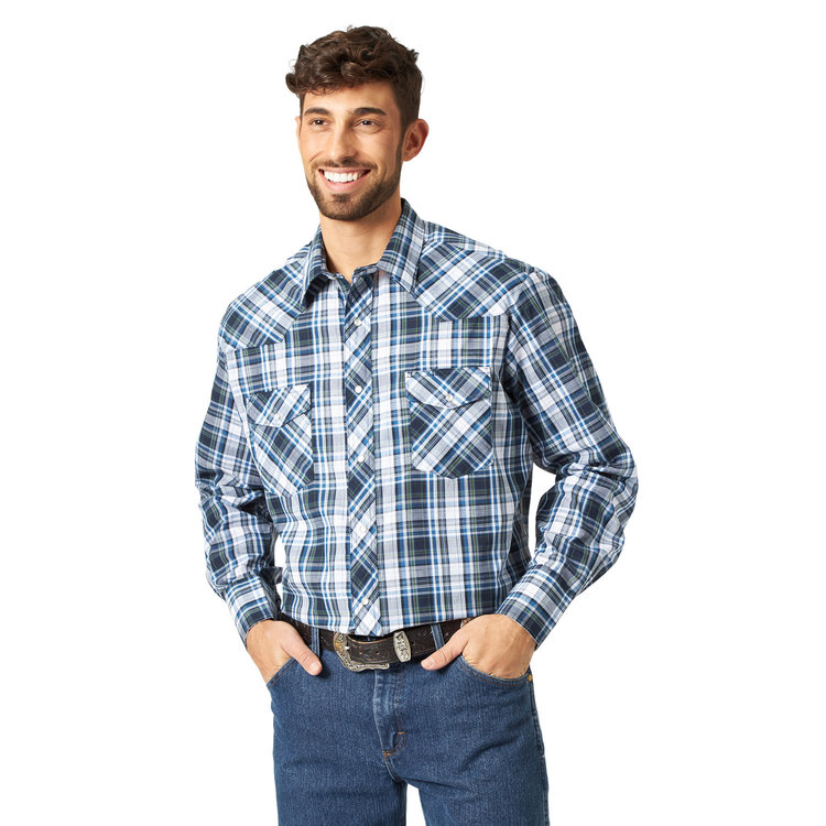 Wrangler Sport Western Snap Plaid