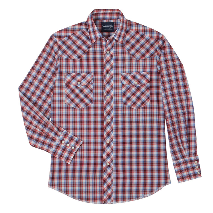 Wrangler Sport Western Snap Plaid