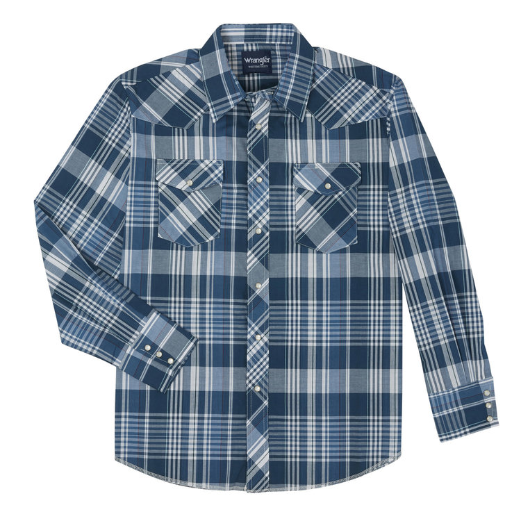 Wrangler Sport Western Snap Plaid