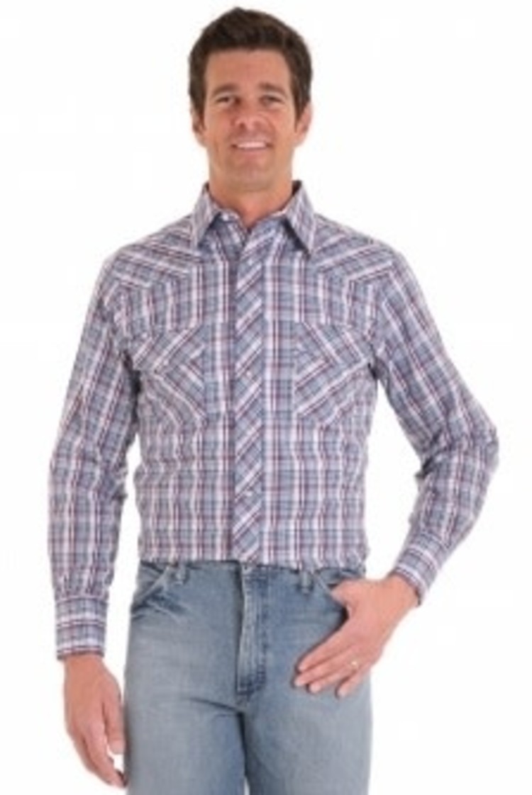 Wrangler Sport Western Snap Plaid