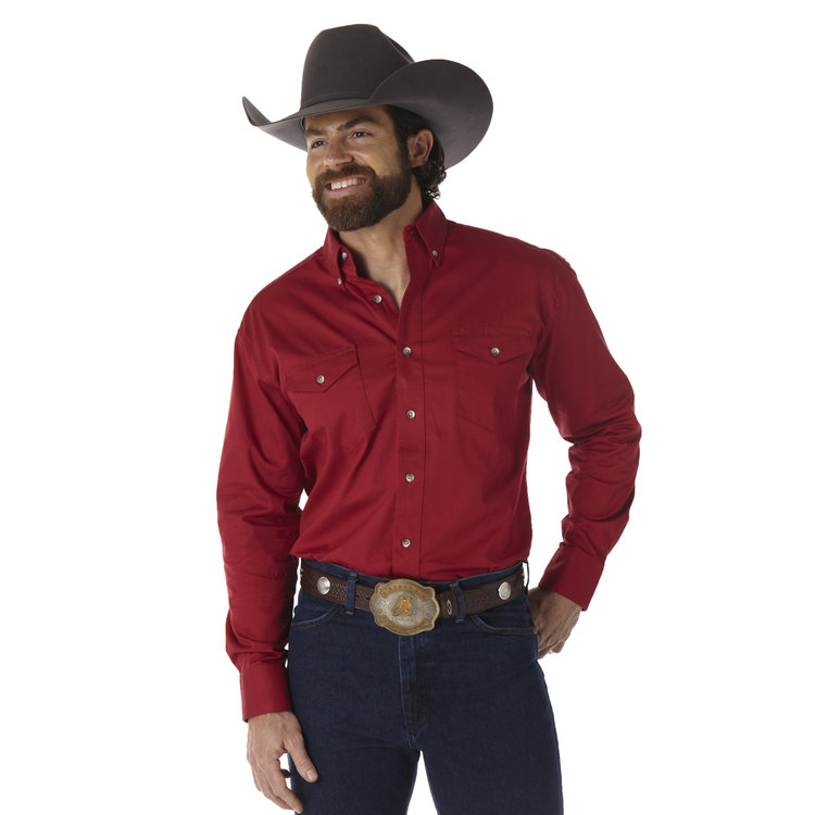 Wrangler Painted Desert Lightweight Twill Shirt Red