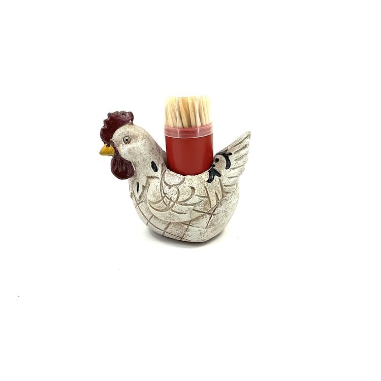 Chicken Toothpick Holder White