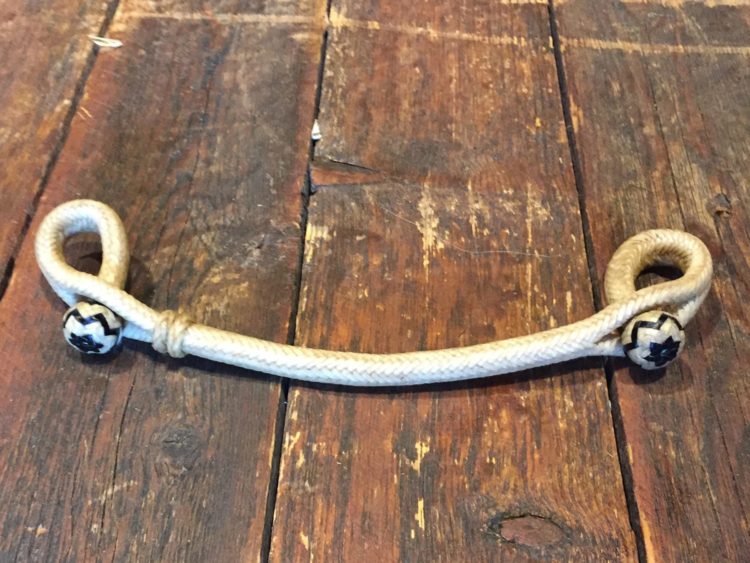 Traditional Rawhide Braiders Rawhide Bit Hobble Natural Black Accents