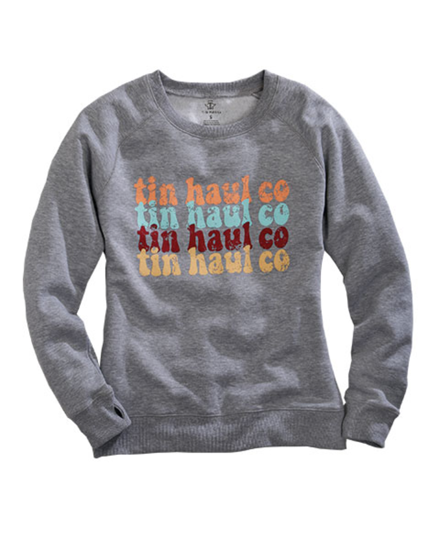 Multi Color Print Crew Neck Sweatshirt 