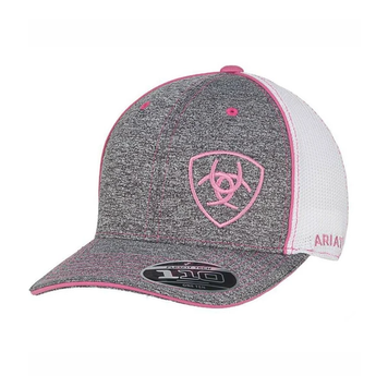 Ariat Accessories Ladies Pink/ Grey Mesh Snap Back