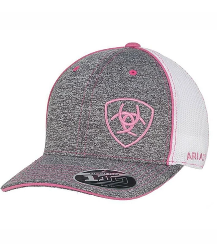 Ariat Accessories Ladies Pink/ Grey Mesh Snap Back