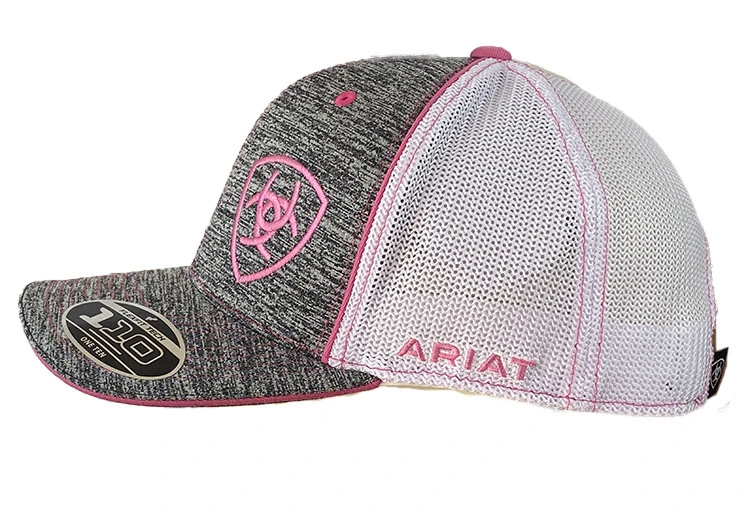 Ariat Accessories Ladies Pink/ Grey Mesh Snap Back