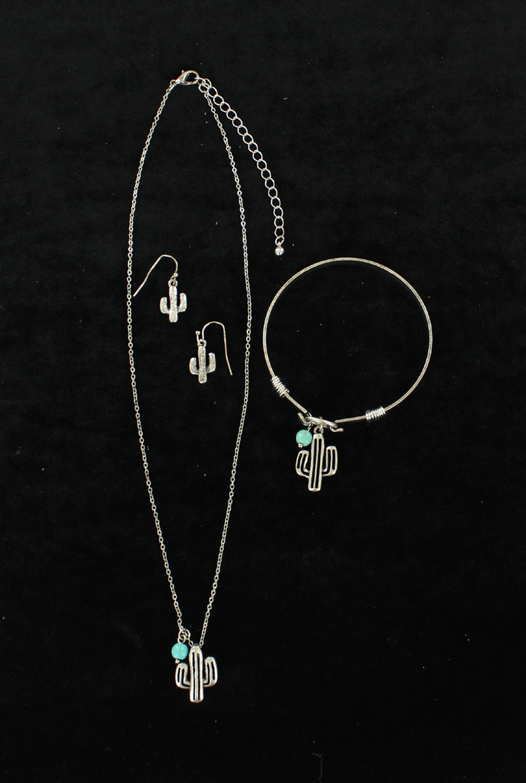 Blazin Roxx 3pc Cactus Jewelry Set
