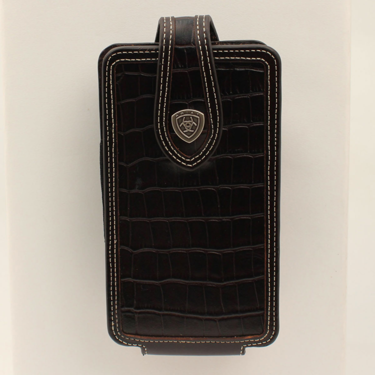 Ariat Accessories Crocodile Double Stitched Cell Phone Case