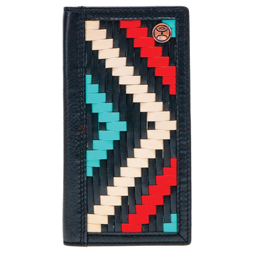 HOOey "Blackhawk" Rodeo Wallet Black Red Aztec
