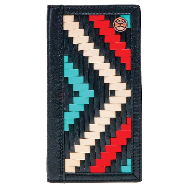 HOOey "Blackhawk" Rodeo Wallet Black Red Aztec