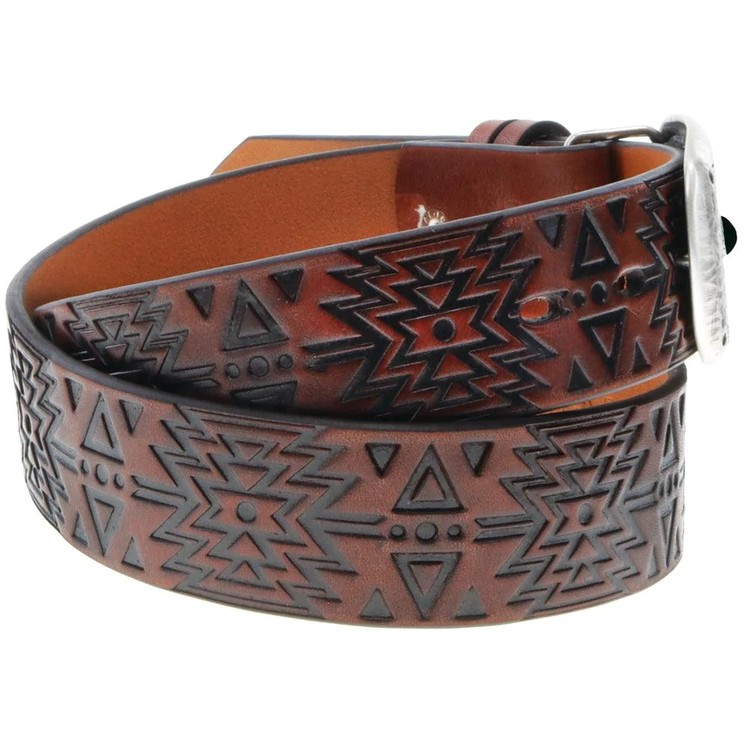 HOOey Dakota Belt Brown/ Black Aztec