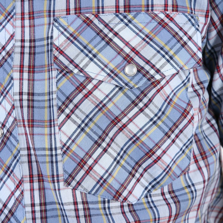 Wrangler Sport Western Snap Plaid Shirt