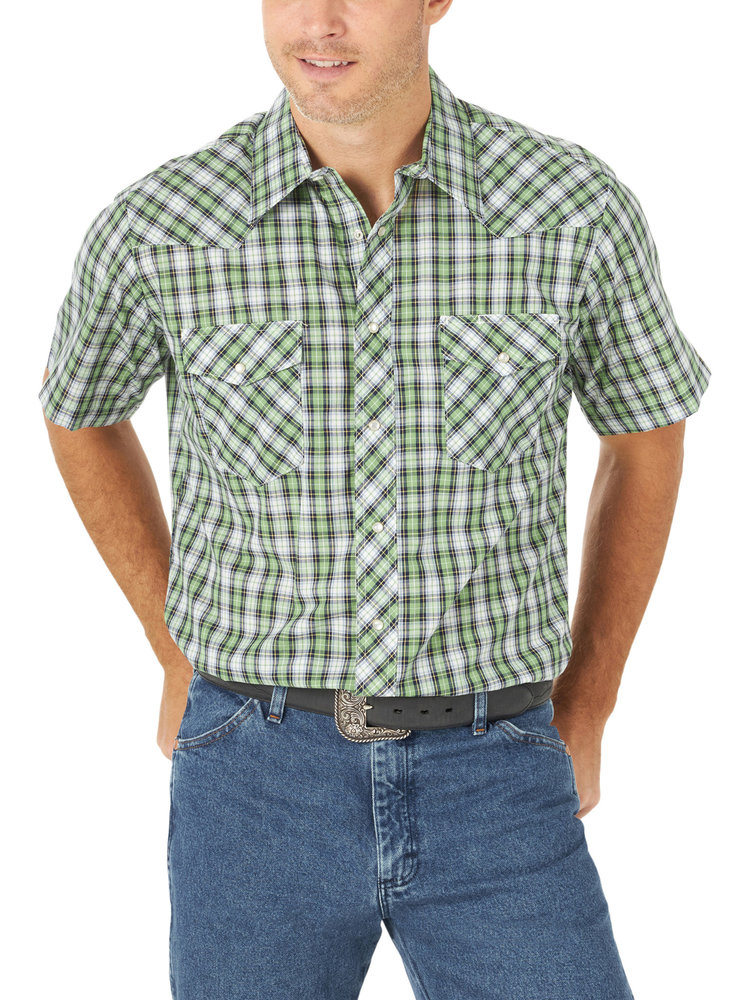 Wrangler Sport Western Snap Plaid Shirt