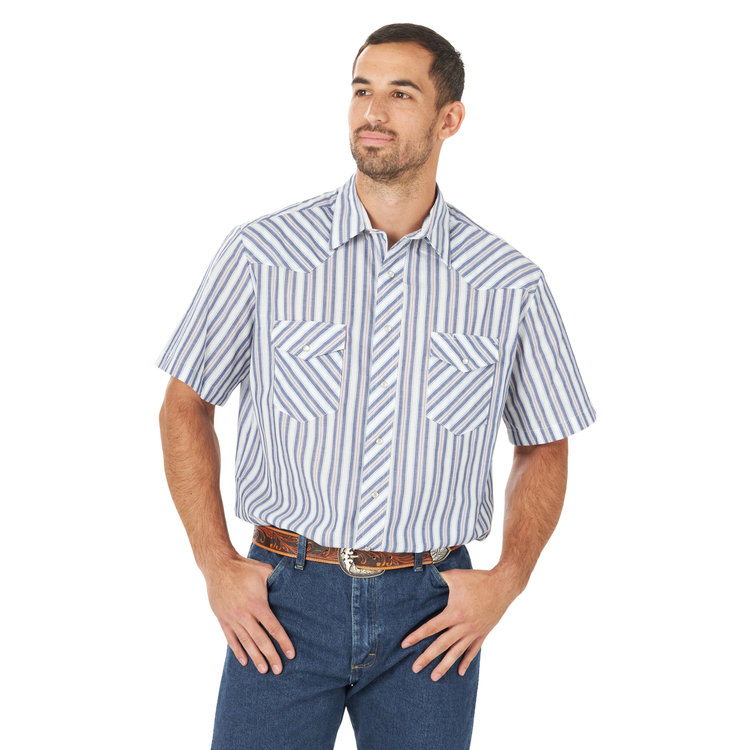 Wrangler Sport Western Snap Stripe Shirt