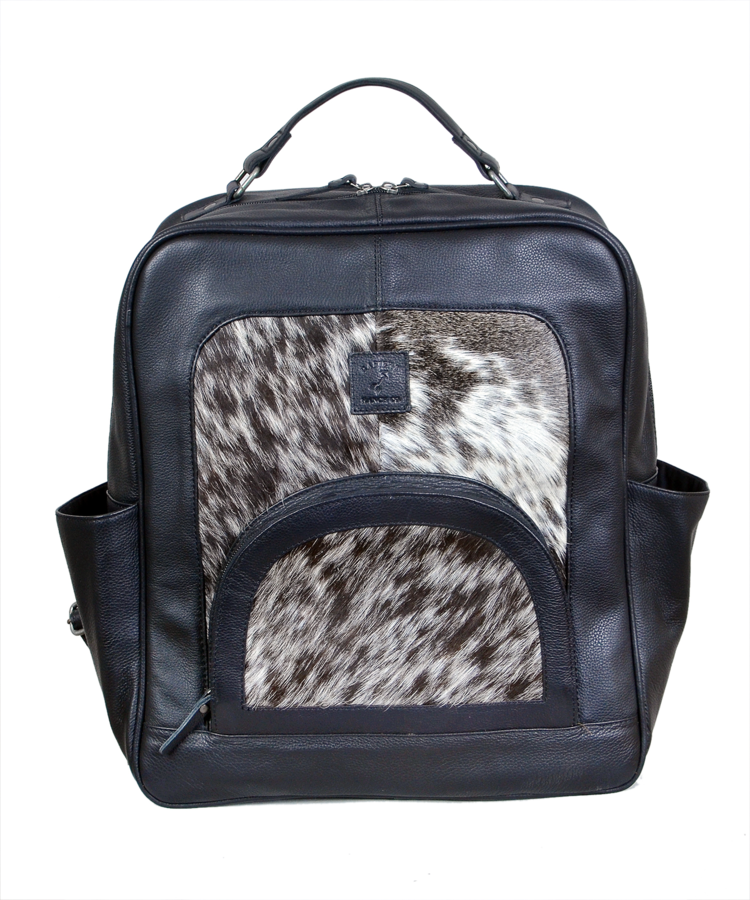 Rafter T Ranch Co Backpack Cowhide Black Leather16"x14"