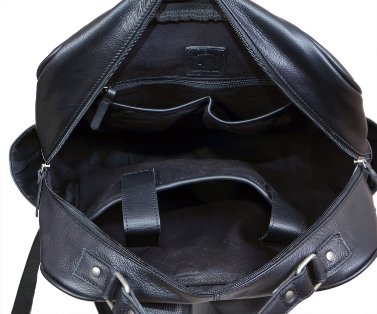 Rafter T Ranch Co Backpack Cowhide Black Leather16"x14"