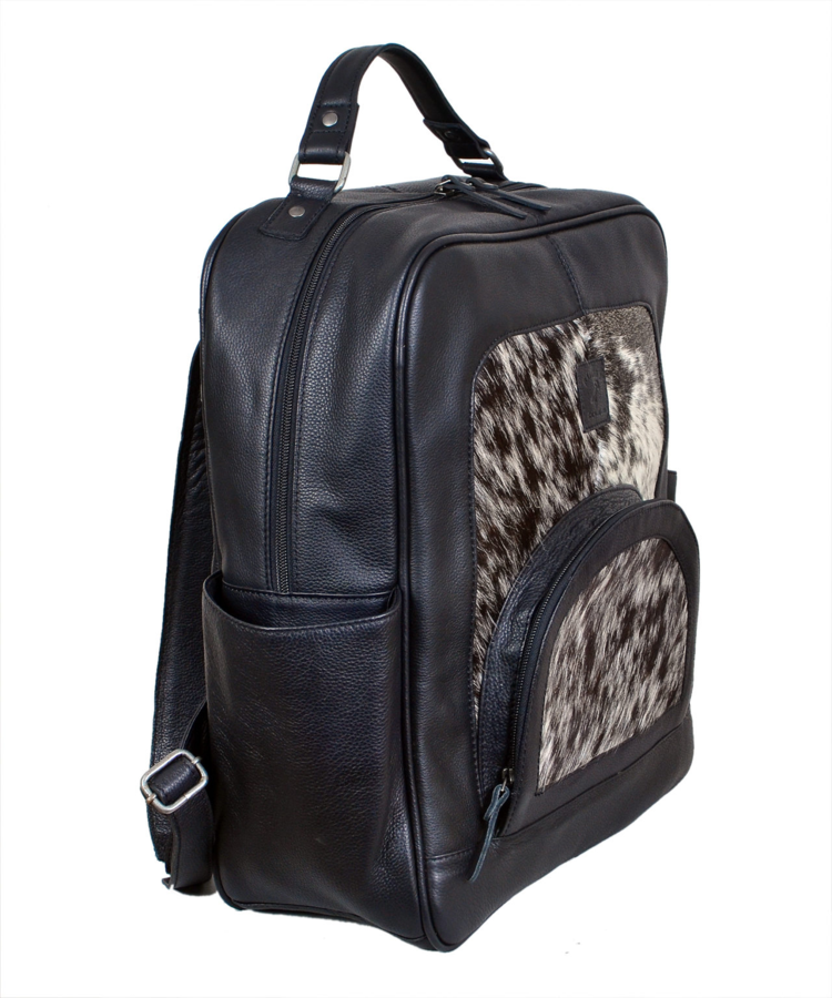 Rafter T Ranch Co Backpack Cowhide Black Leather16"x14"