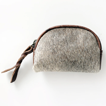 American Darling Hair On Zipper Coin Purse Brindle