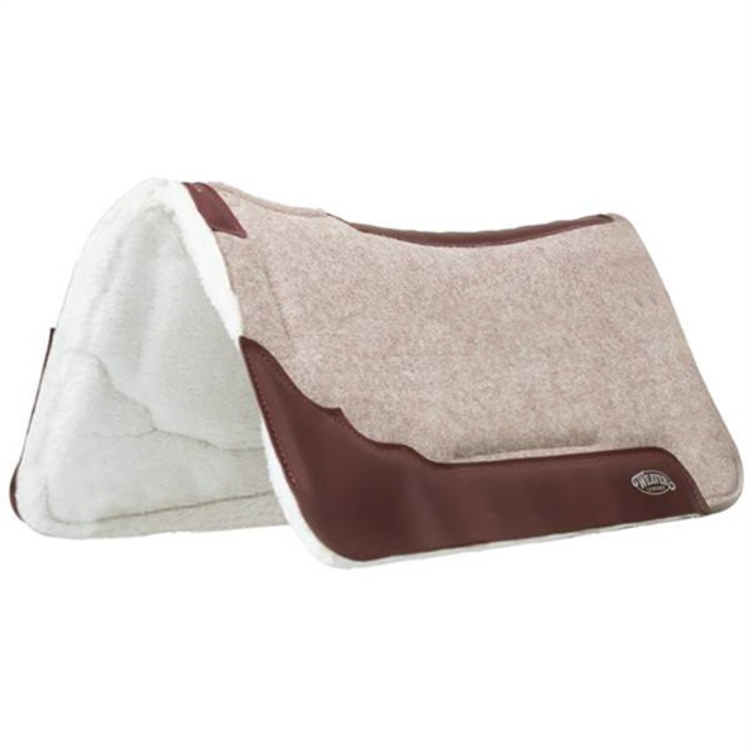 Weaver Leather Synergy Contoured Wool Blend Felt Pad Tan