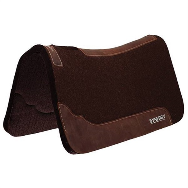 Weaver Leather Synergy Contoured Steam Pressed 100% Merino Wool Pad 31"x32" Chocolate