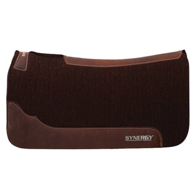Weaver Leather Synergy Contoured Steam Pressed 100% Merino Wool Pad 31"x32" Chocolate