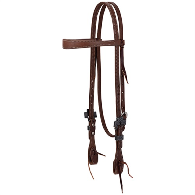 Weaver Leather ProTack Black Rasp Slim Browband