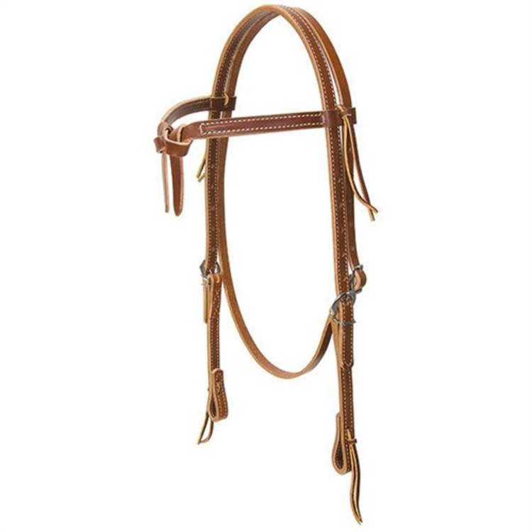 Weaver Leather Deluxe Brown Latigo Knotted Browband