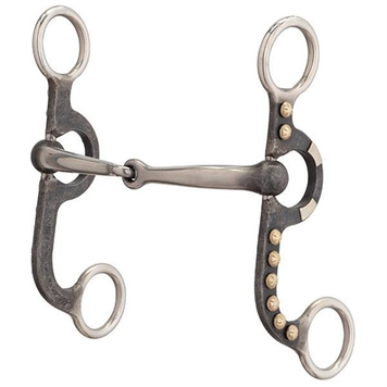 Weaver Leather 4-5/8" Pony Bit Buffed Black Snaffle