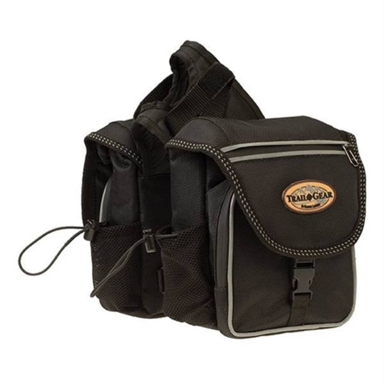 Weaver Leather Trail Gear Pommel Bags Black
