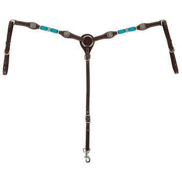 Circle Y Turquoise Roundup Breastcollar
