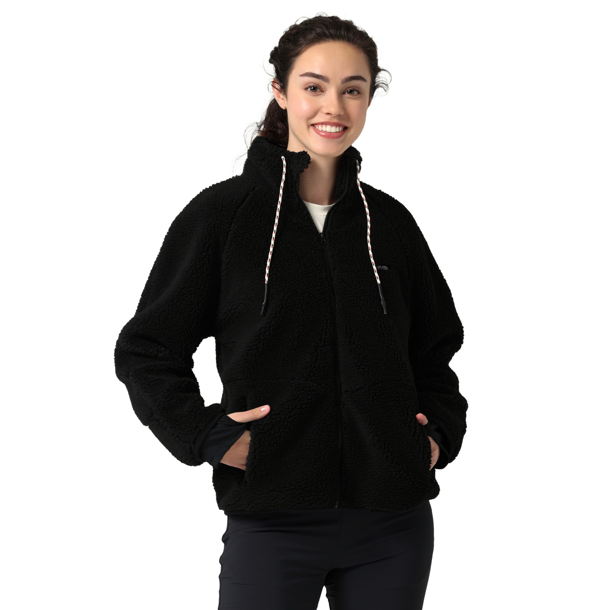 Wrangler ATG Womens Sherpa Fleece Jacket Black - Frontier Western Shop