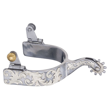 Tough 1 Sweet Iron Spurs with Silver Leaf Overlay