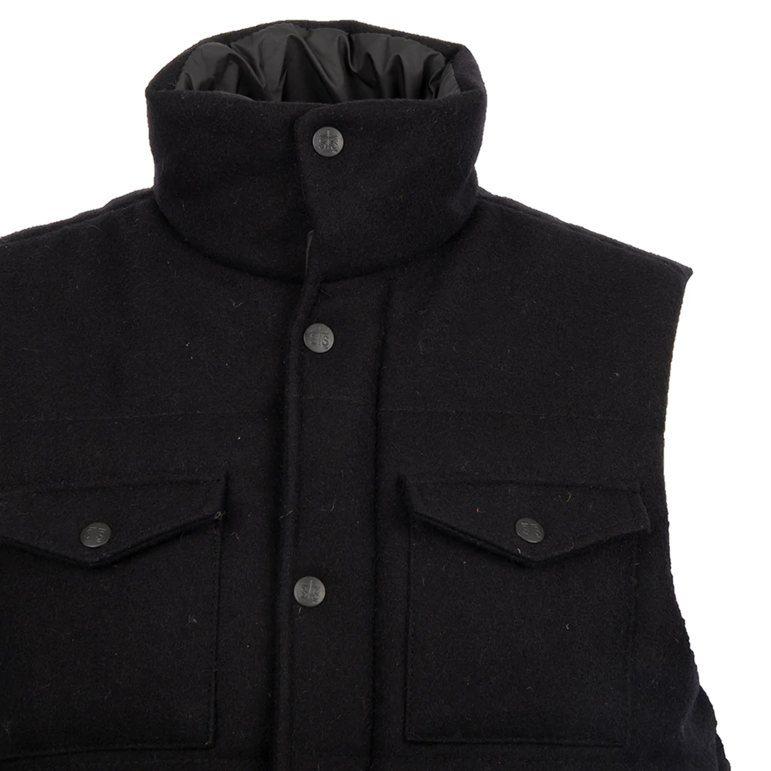 Mens black shop wool vest