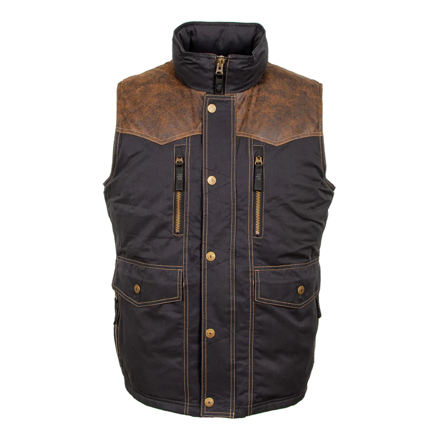 Mens Frisco Vest Black Frontier Western Shop