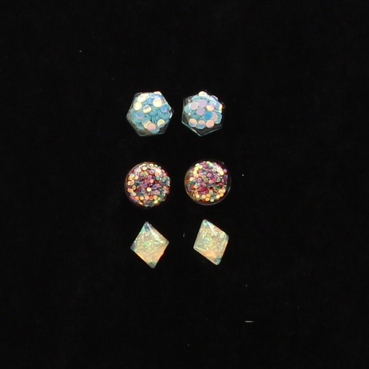 Blazin Roxx Turquoise Glitter Studs Set