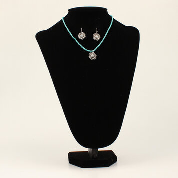 Blazin Roxx Turquoise Beaded Sunflower Set