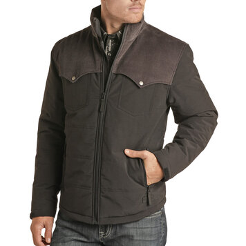 Rock & Roll Denim Western Vintage Two Tone Jacket Charcoal