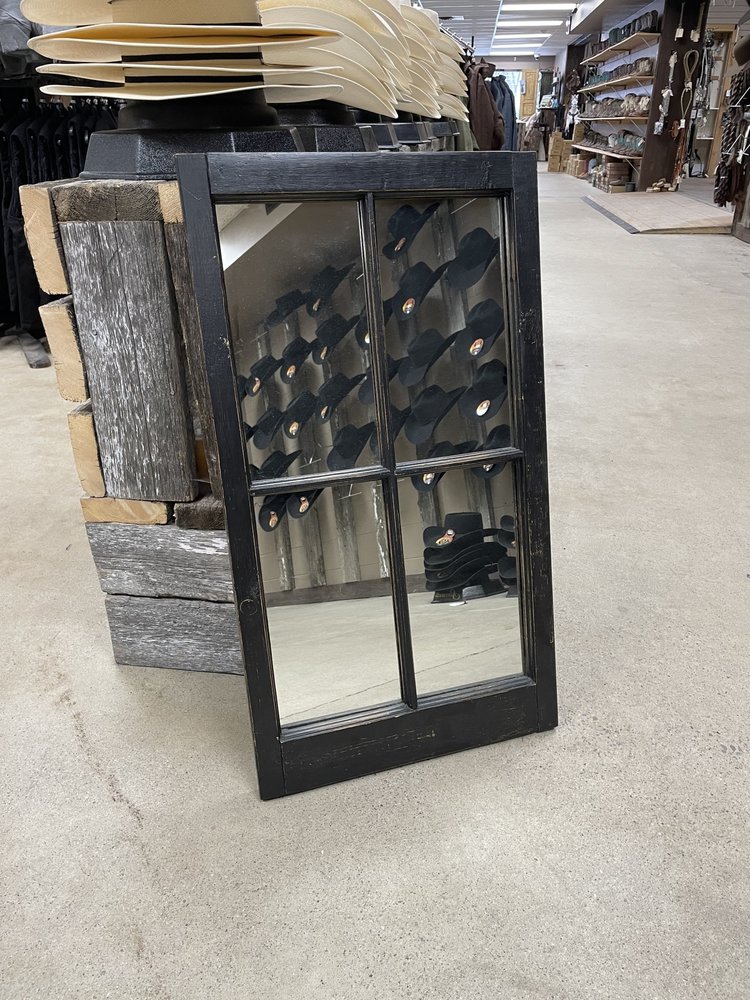 Handmade Black Barn Wood Mirror