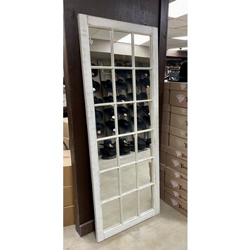 Handmade White Window Mirror 72” x 29”