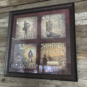 Code of the West Framed Art 34” x 34”