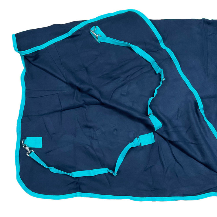 True North Trading Polar Fleece Cooler Navy/ Turquoise