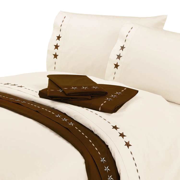 HiEnd Accents Embroidered Star Sheet Set