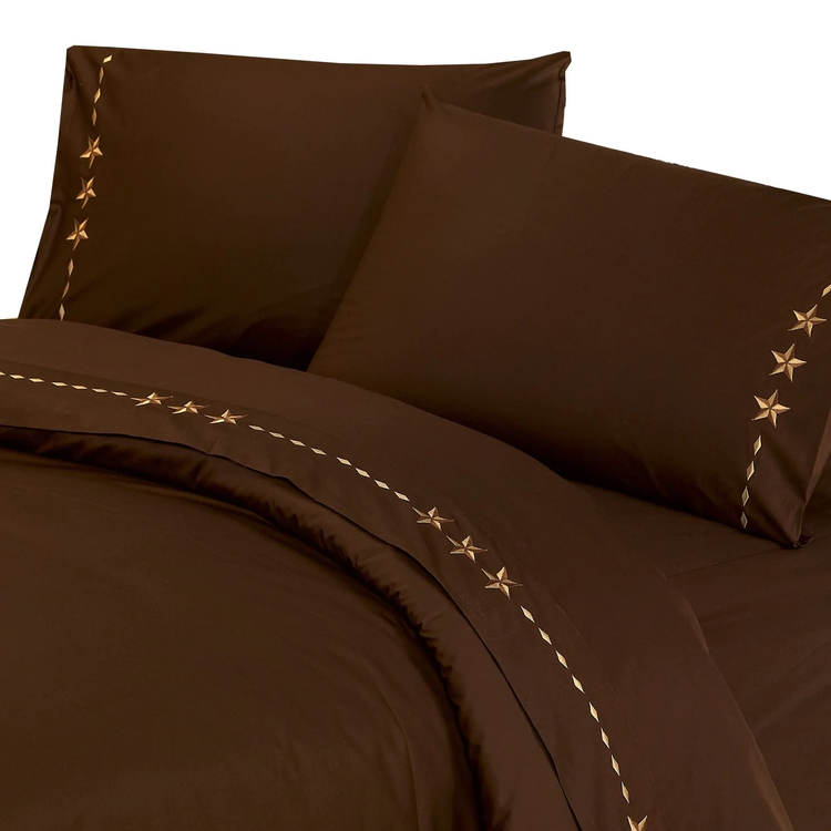 HiEnd Accents Embroidered Star Sheet Set