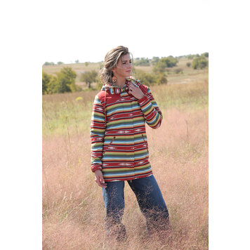 Cruel Denim Southwestern Red Hooded Jacket